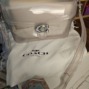 Coach Clear Crossbody Bag with Silver Accents